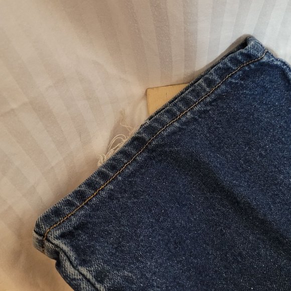 Levis 517 Bootcut Jeans 2006 Dark Blue Wear Bottom Hem 36 x 30 Mens - Picture 6 of 16